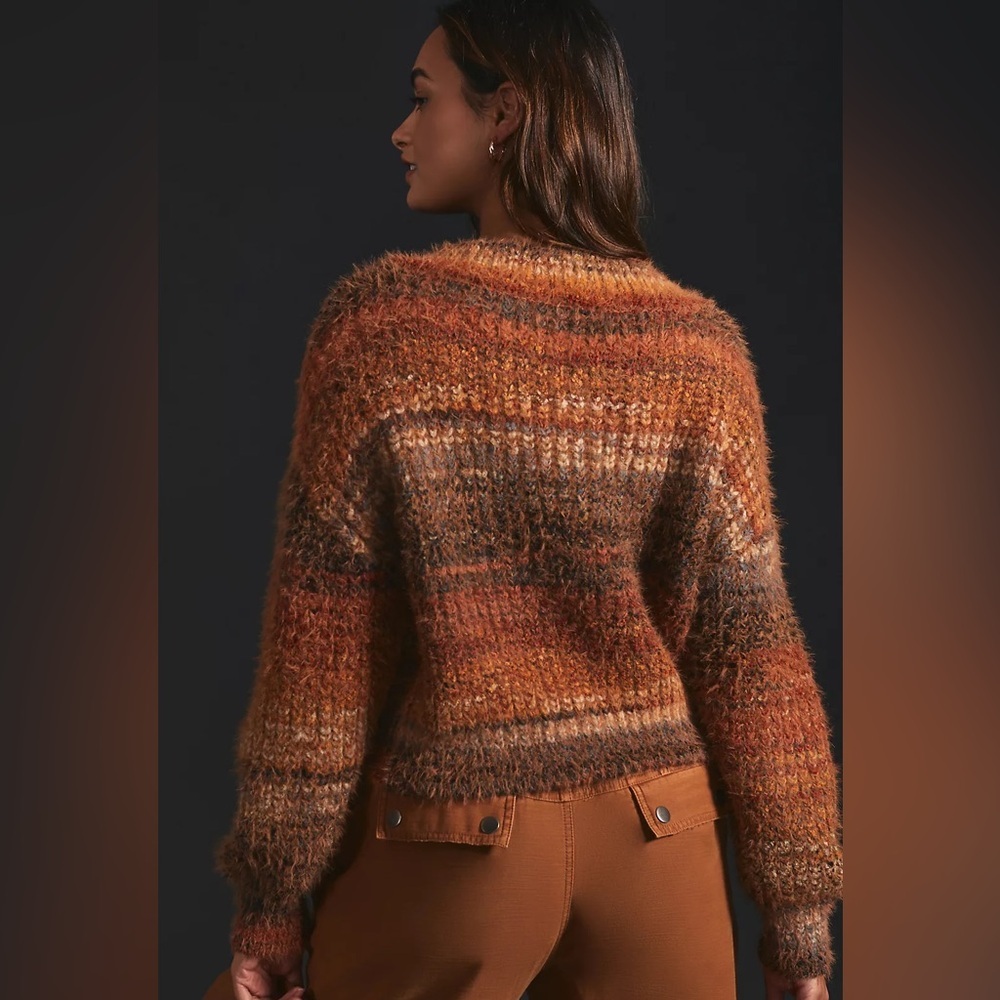 Anthropologie Pilcro Cropped Eyelash Sweater M - Picture 2 of 7